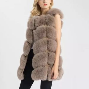 On Sale! Brand New Real Fox Fur Vest - Camel M